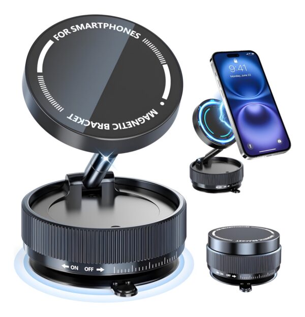 Soporte magnético para teléfono móvil X93 con adsorción al vacío para auto , plegable, 360 °