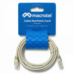 CABLE DE RED MACROTEL 3 MT PATCH CORD UTP CAT 5E MC-2004